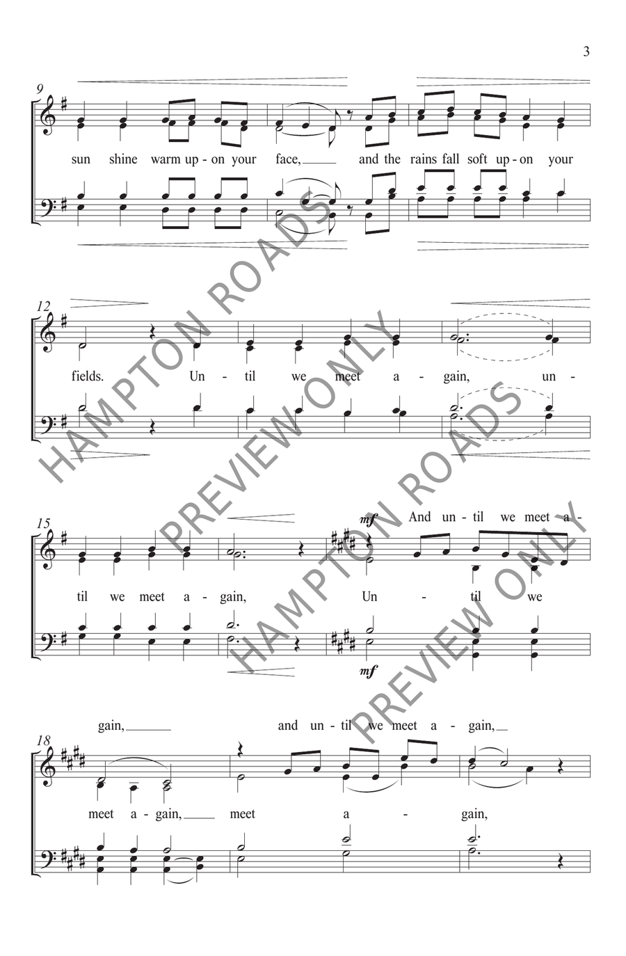 Irish Blessing (A Cappella Version) (SATB) 4-Part scores gallery preview page 4