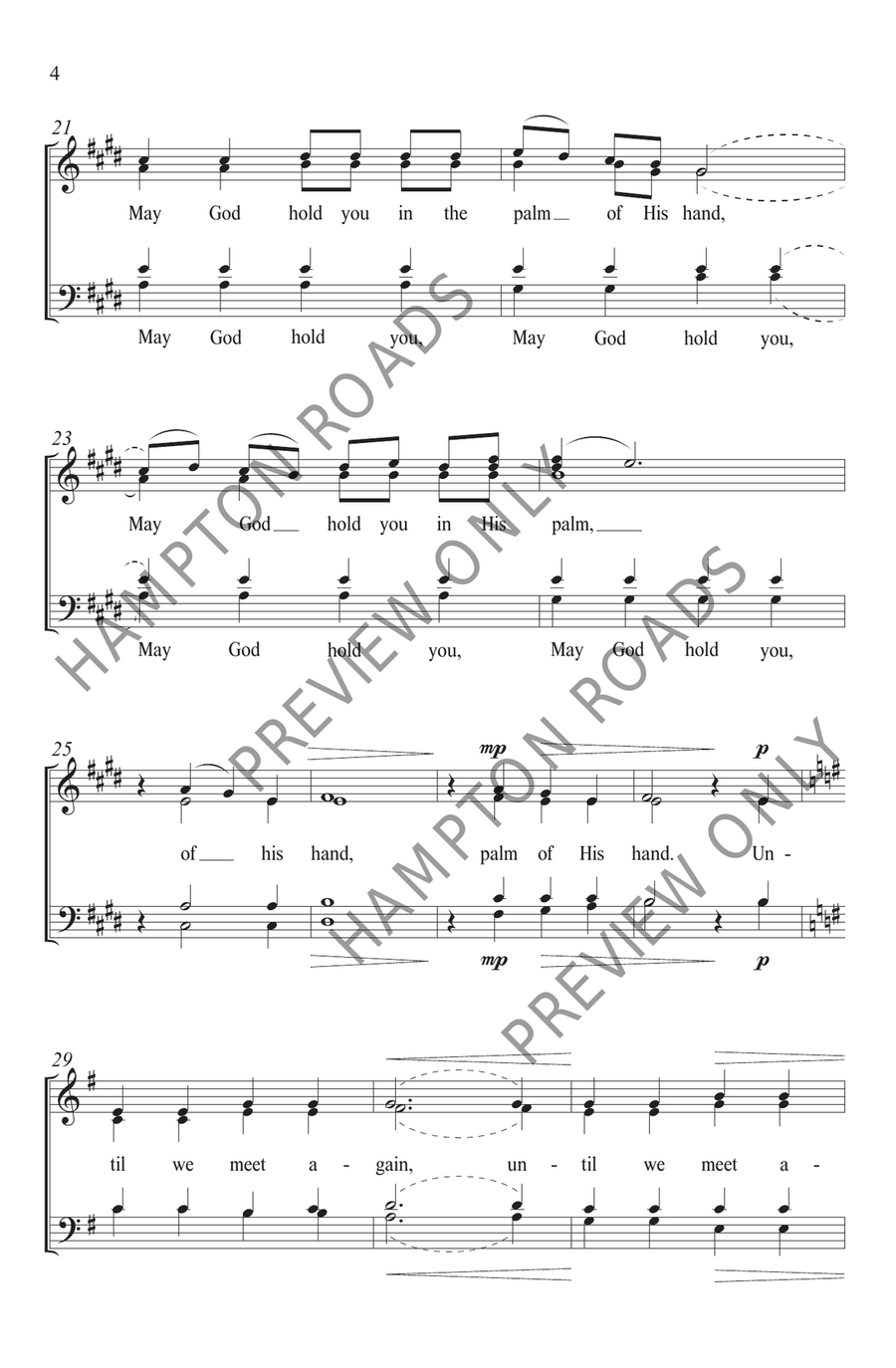 Irish Blessing (A Cappella Version) (SATB) 4-Part scores gallery preview page 5