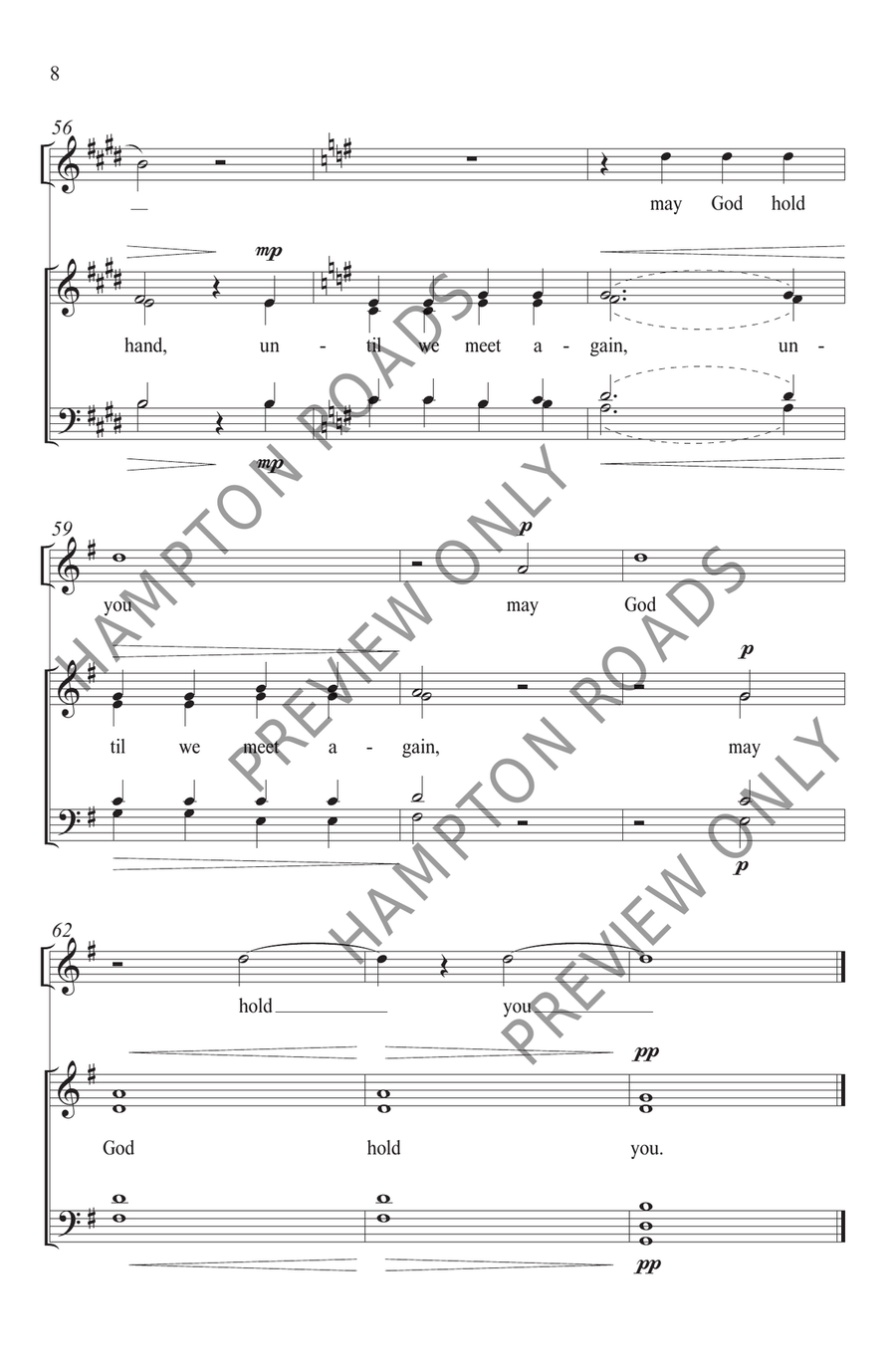 Irish Blessing (A Cappella Version) (SATB) 4-Part scores gallery preview page 9