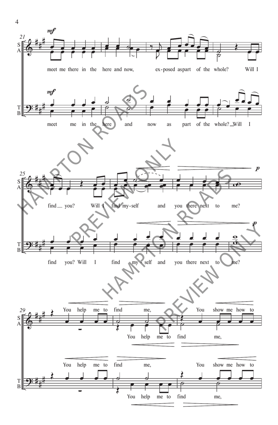 A Place Between Us Both A Place Between Us Both 4-Part scores gallery preview page 5