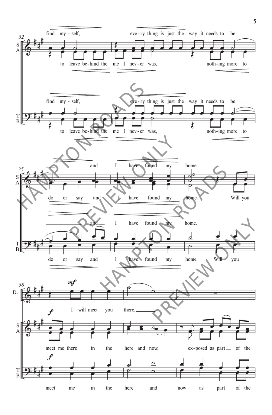 A Place Between Us Both A Place Between Us Both 4-Part scores gallery preview page 6