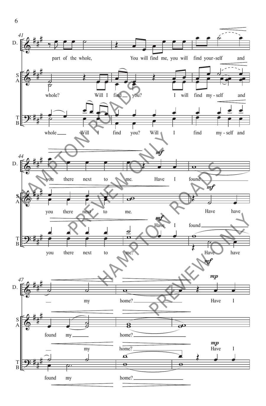 A Place Between Us Both A Place Between Us Both 4-Part scores gallery preview page 7