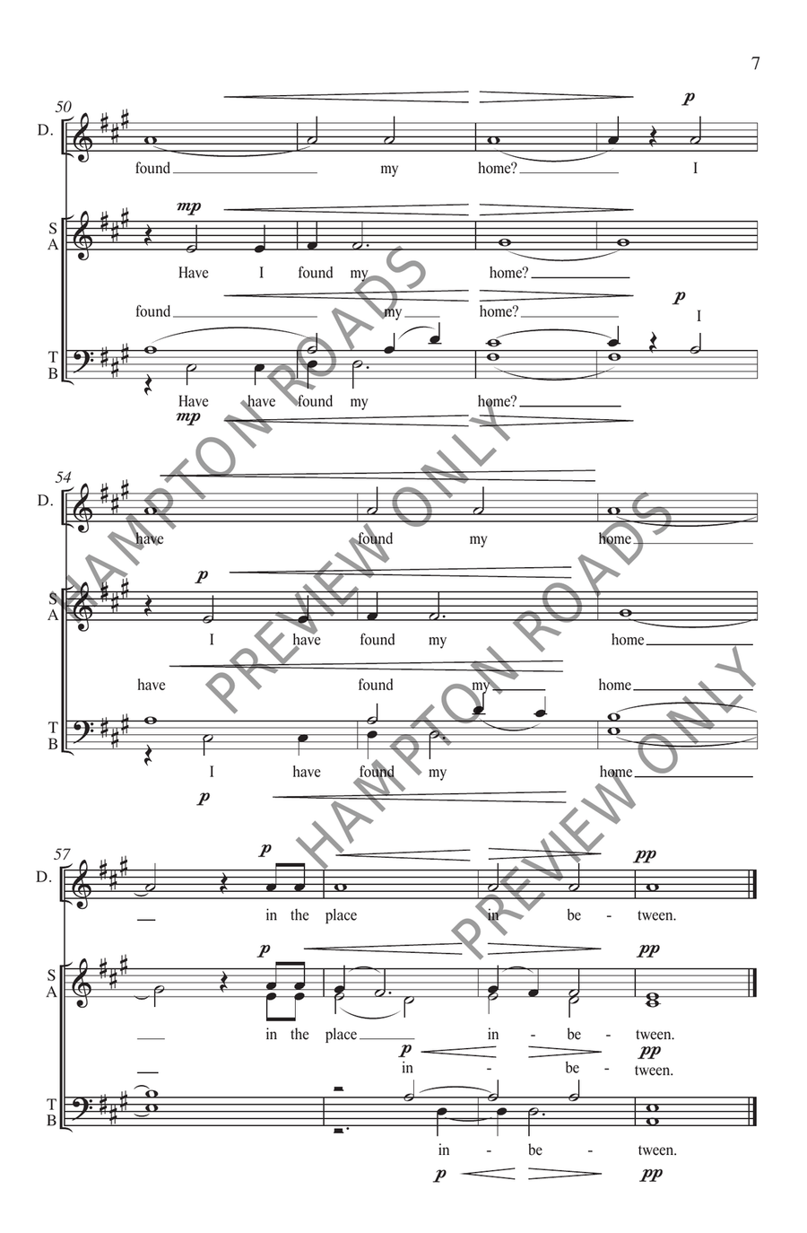 A Place Between Us Both A Place Between Us Both 4-Part scores gallery preview page 8