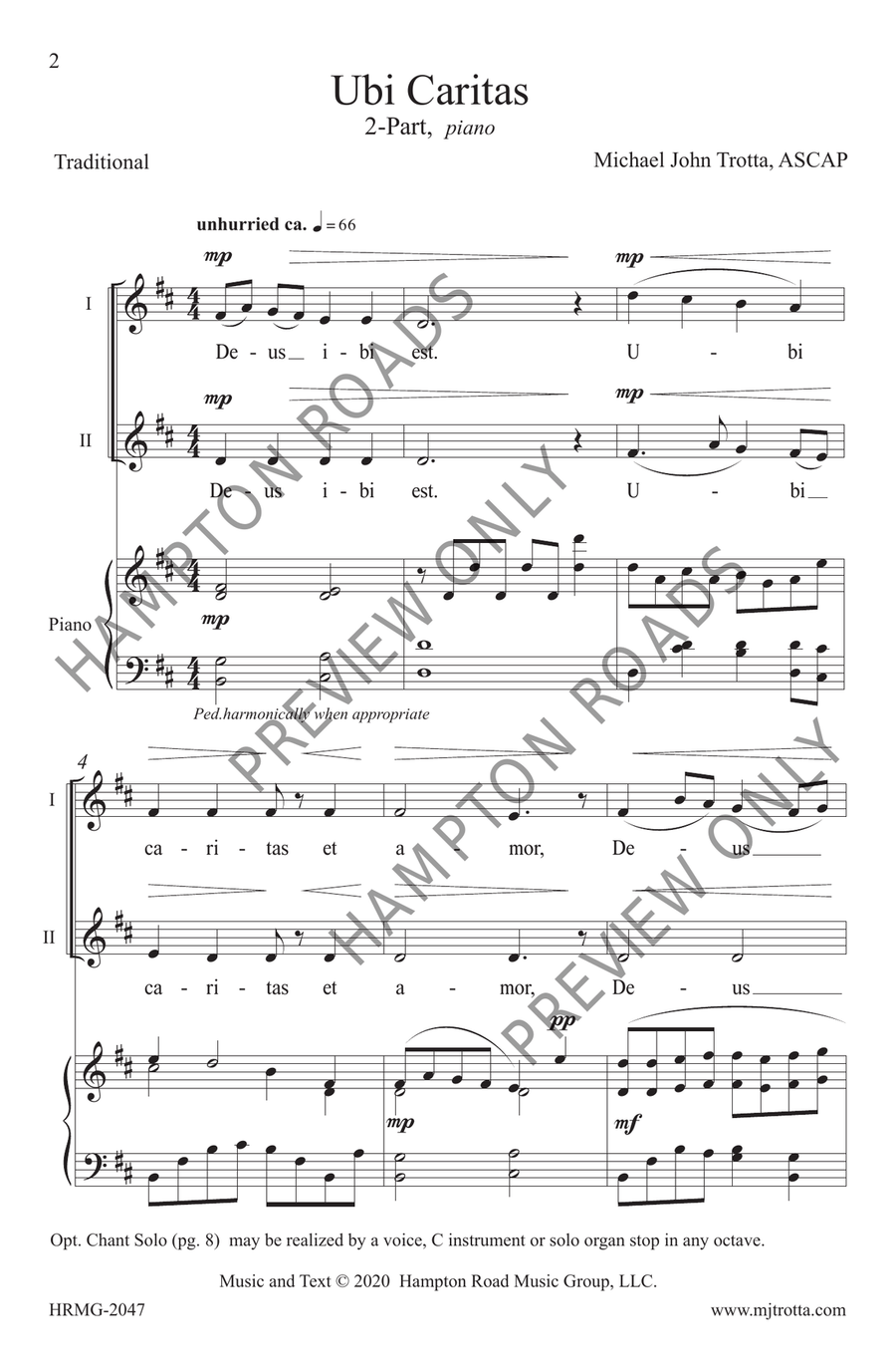 Ubi Caritas (2-Part) Ubi Caritas (2-Part) SA scores gallery preview page 3