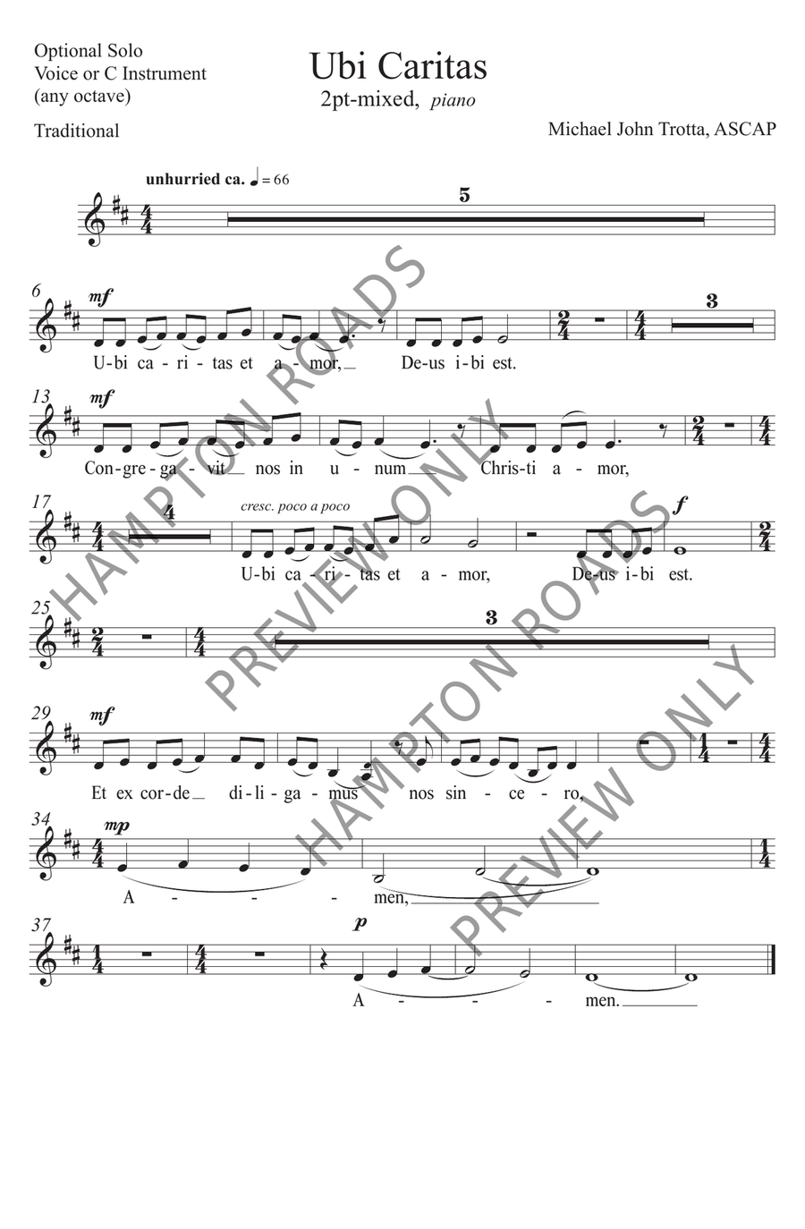 Ubi Caritas (2-Part) Ubi Caritas (2-Part) SA scores gallery preview page 9