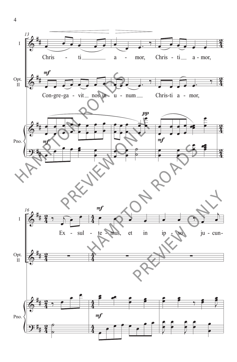 Ubi Caritas Ubi Caritas Unison Choir scores gallery preview page 5