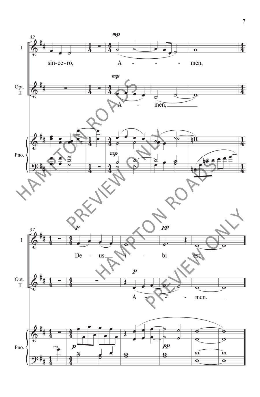 Ubi Caritas Ubi Caritas Unison Choir scores gallery preview page 8