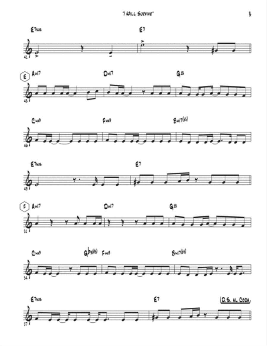 I Will Survive C Trumpet scores gallery preview page 4