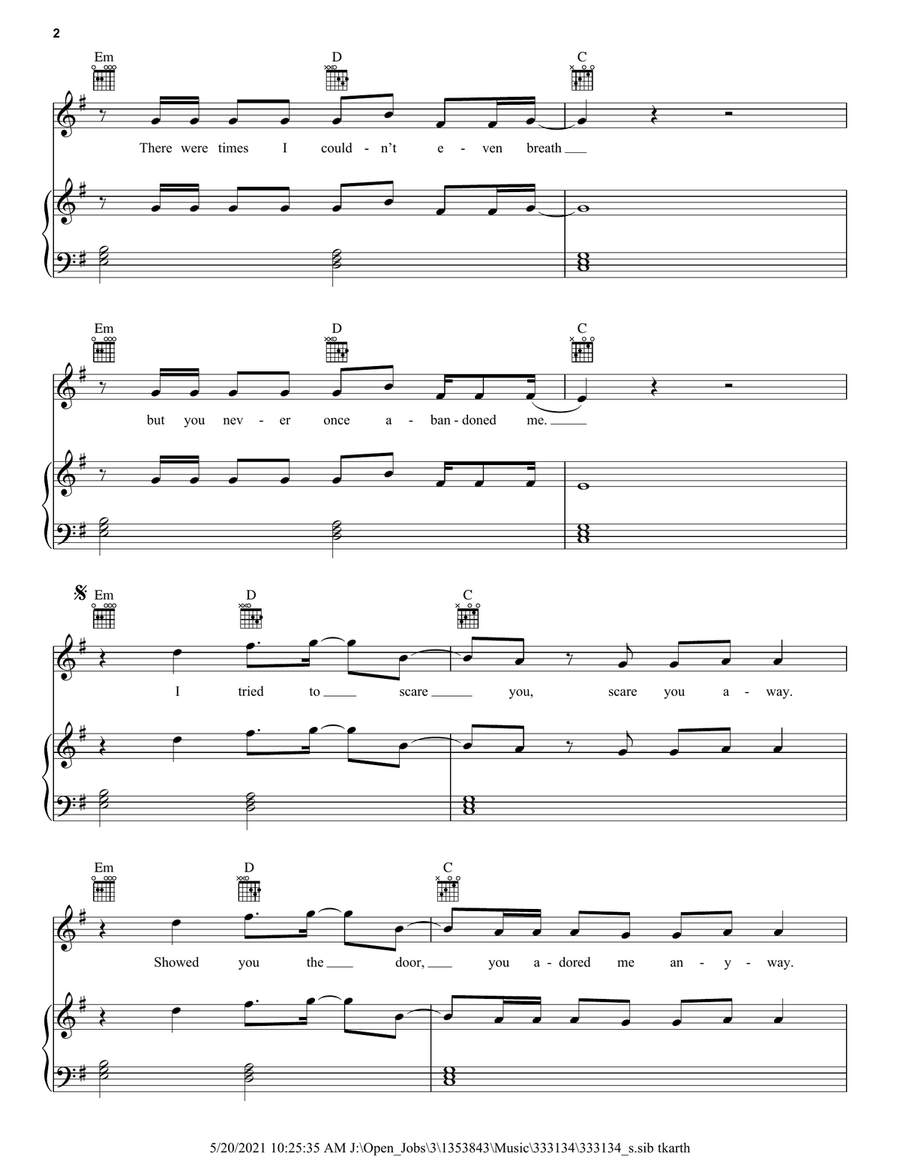 Unstable (feat. The Kid LAROI) Piano, Vocal, Guitar scores gallery preview page 2