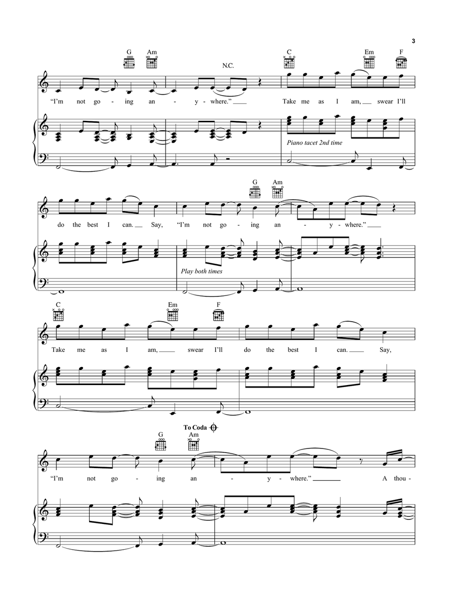 As I Am (feat. Khalid) As I Am (feat. Khalid) Piano, Vocal, Guitar scores gallery preview page 3