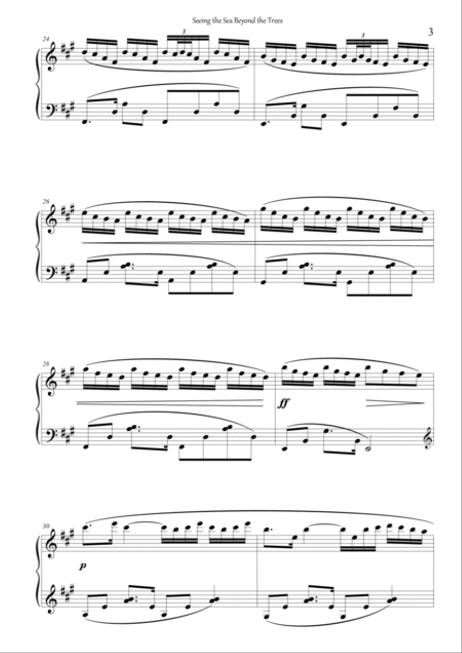 Seeing the Sea Beyond the Trees Piano Solo scores gallery preview page 4
