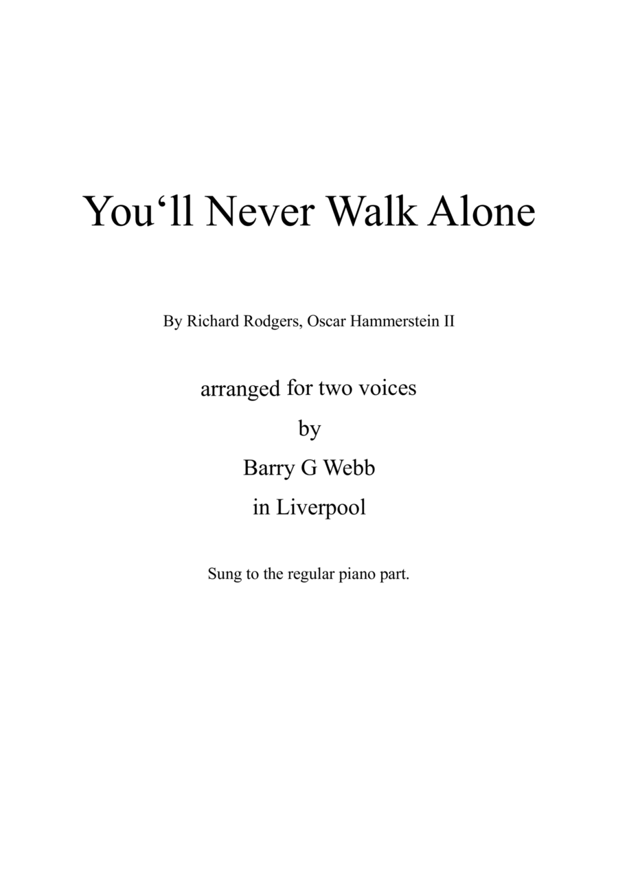 You'll Never Walk Alone 2-Part scores gallery preview page 1