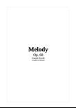 Melody - Op. 68