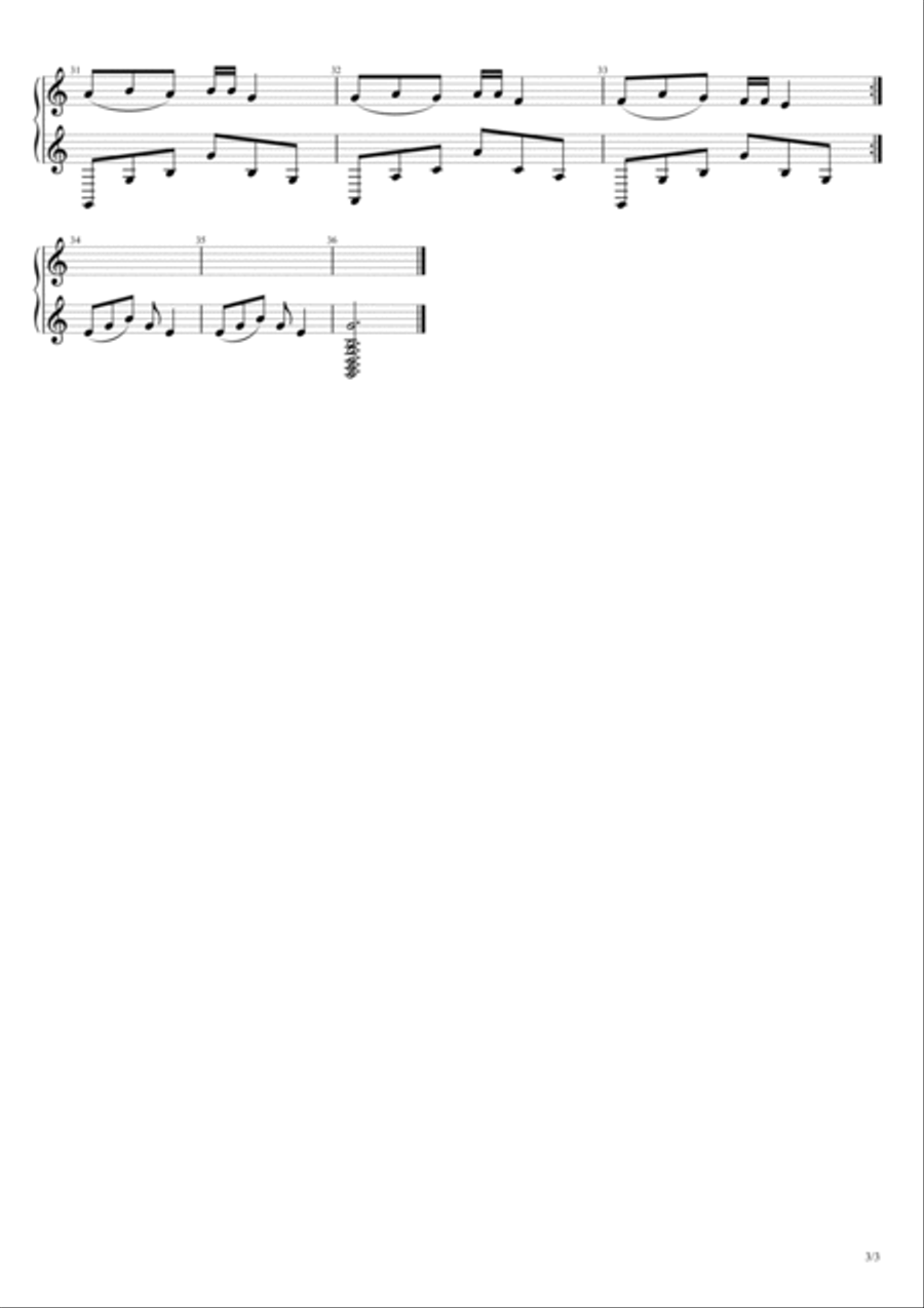 Afghanistan Music - Mushk e Taza ( Kabul ) مشك تاز ه كابل - (كبوتر) - ساربان S Classical Guitar scores gallery preview page 3