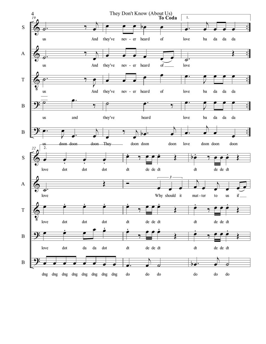They Don't Know They Don't Know Choir scores gallery preview page 5