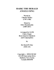 Hark! the Herald Angels Sing for SATB Choir, Organ and Brass Quartet