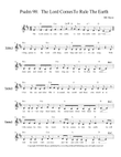 Psalm 98: The Lord Comes To Rule The Earth - leadsheet mini preview