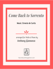 COME BACK TO SORRENTO - violin and piano