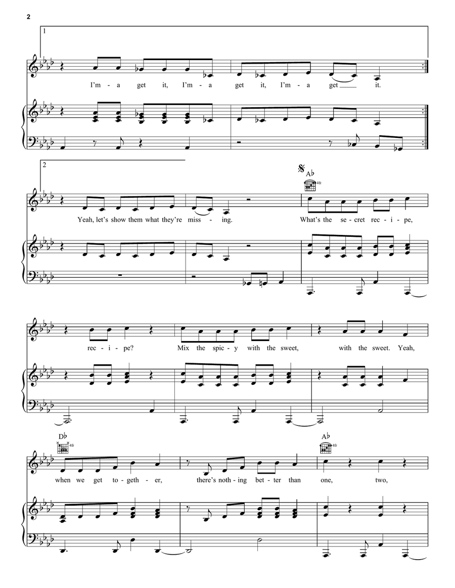 1-2-3 (from High School Musical: The Musical: The Series) Piano, Vocal, Guitar scores gallery preview page 2