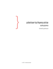 a letter to hans otte