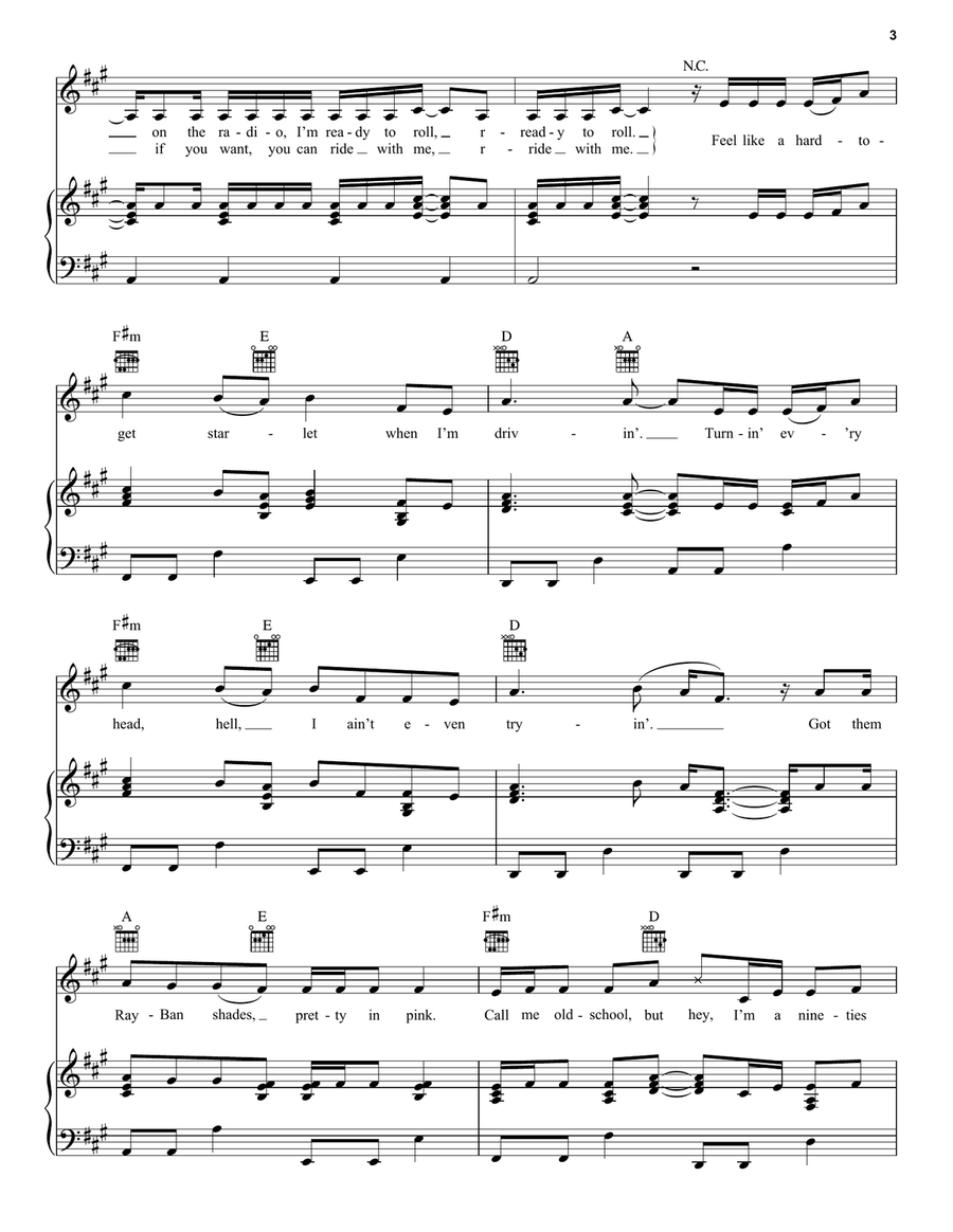 80s Mercedes 80s Mercedes Piano, Vocal, Guitar scores gallery preview page 3