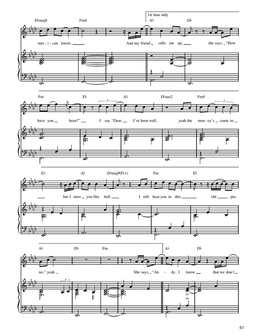 Hammers And Strings (A Lullaby) Piano, Vocal, Guitar scores gallery preview page 2