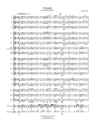 Triumph - for adaptable quintet