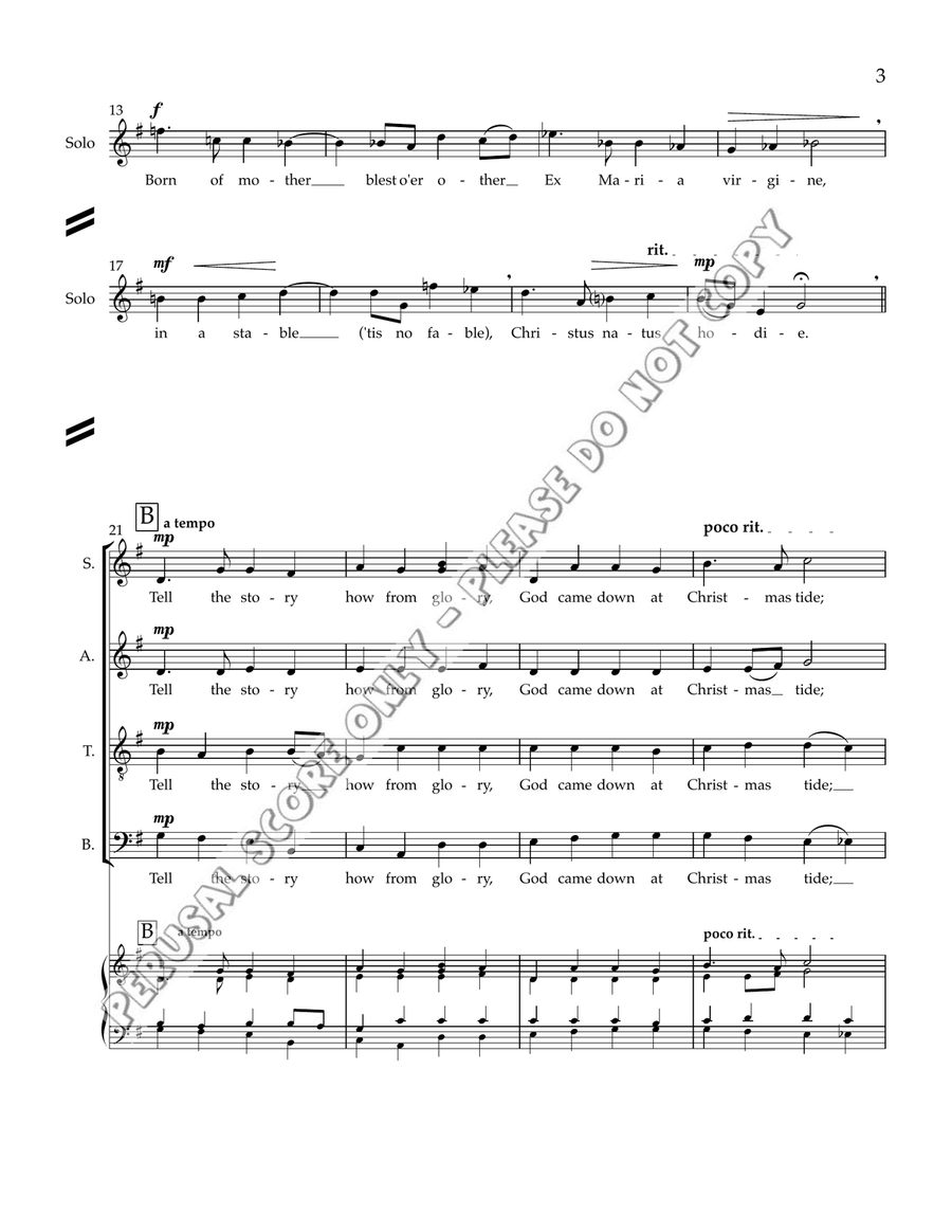 Christus Natus Hodie Christus Natus Hodie 4-Part scores gallery preview page 3