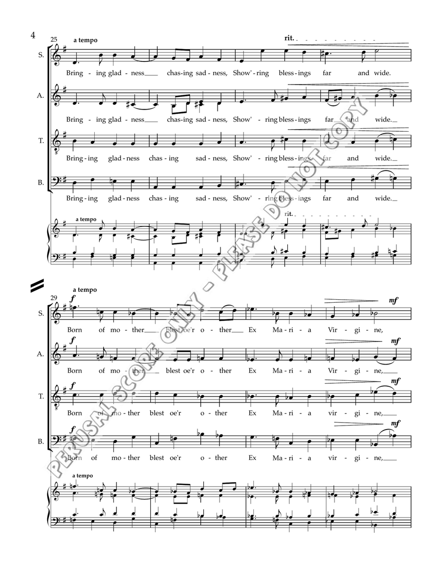 Christus Natus Hodie Christus Natus Hodie 4-Part scores gallery preview page 4