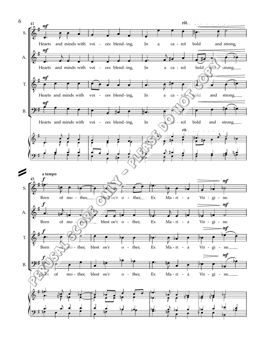 Christus Natus Hodie Christus Natus Hodie 4-Part scores gallery preview page 6