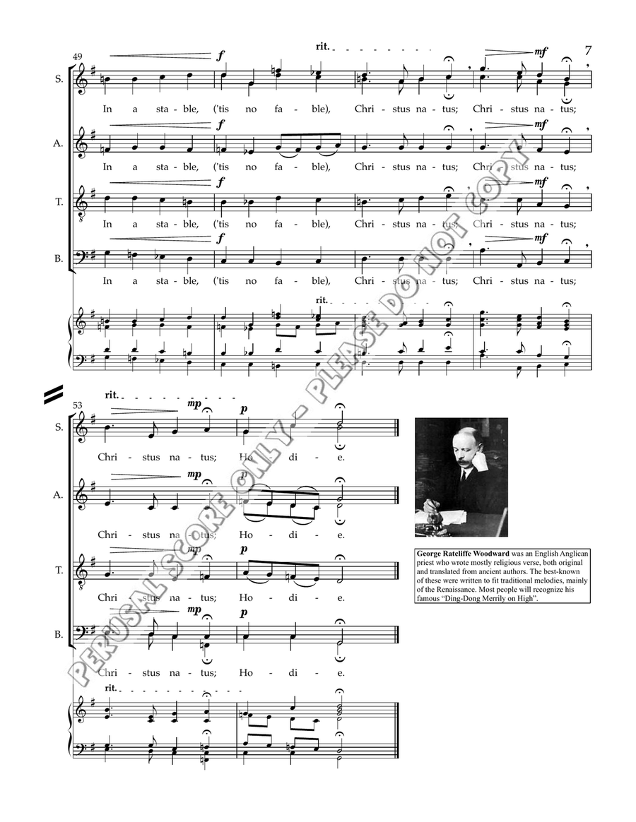 Christus Natus Hodie Christus Natus Hodie 4-Part scores gallery preview page 7