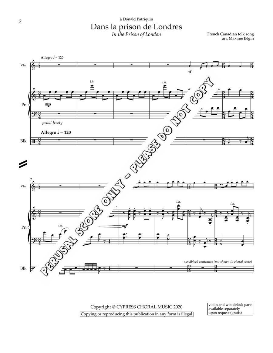 Dans La Prison De Londres SSA scores gallery preview page 2