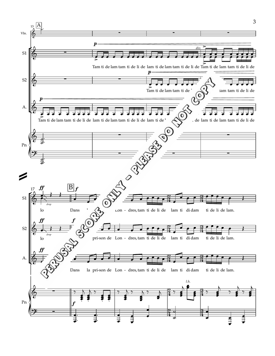 Dans La Prison De Londres SSA scores gallery preview page 3