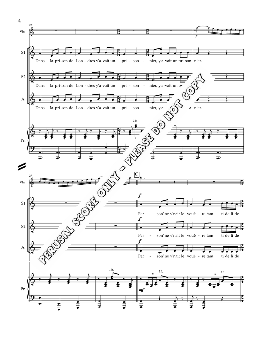 Dans La Prison De Londres SSA scores gallery preview page 4