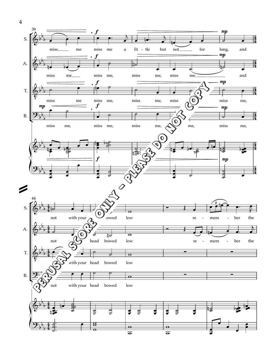 Paradise In A Dream Full Set 4-Part scores gallery preview page 5