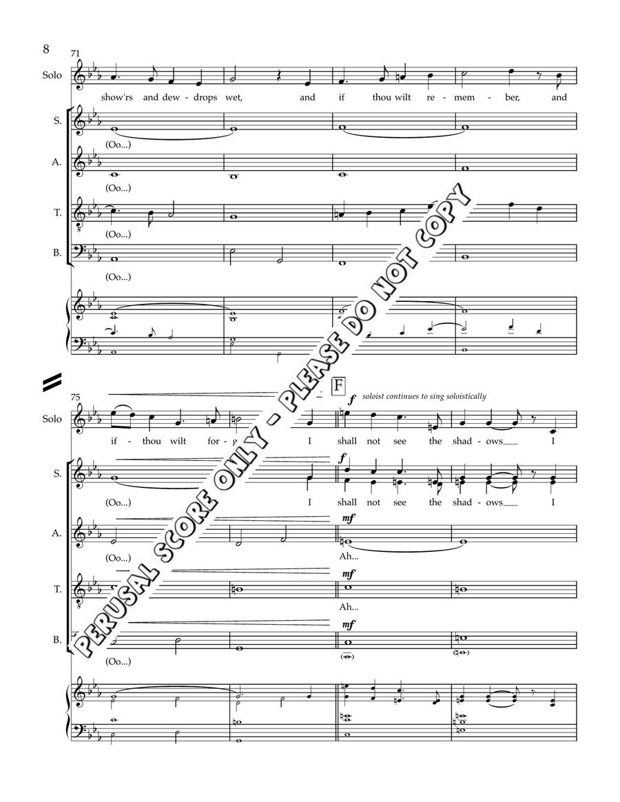 Paradise In A Dream Full Set 4-Part scores gallery preview page 9