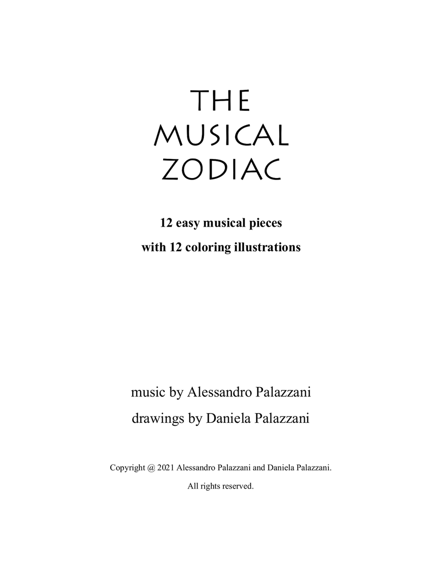 The Musical Zodiac: 12 easy pieces for every harp with 12 coloring illustrations Harp scores gallery preview page 2