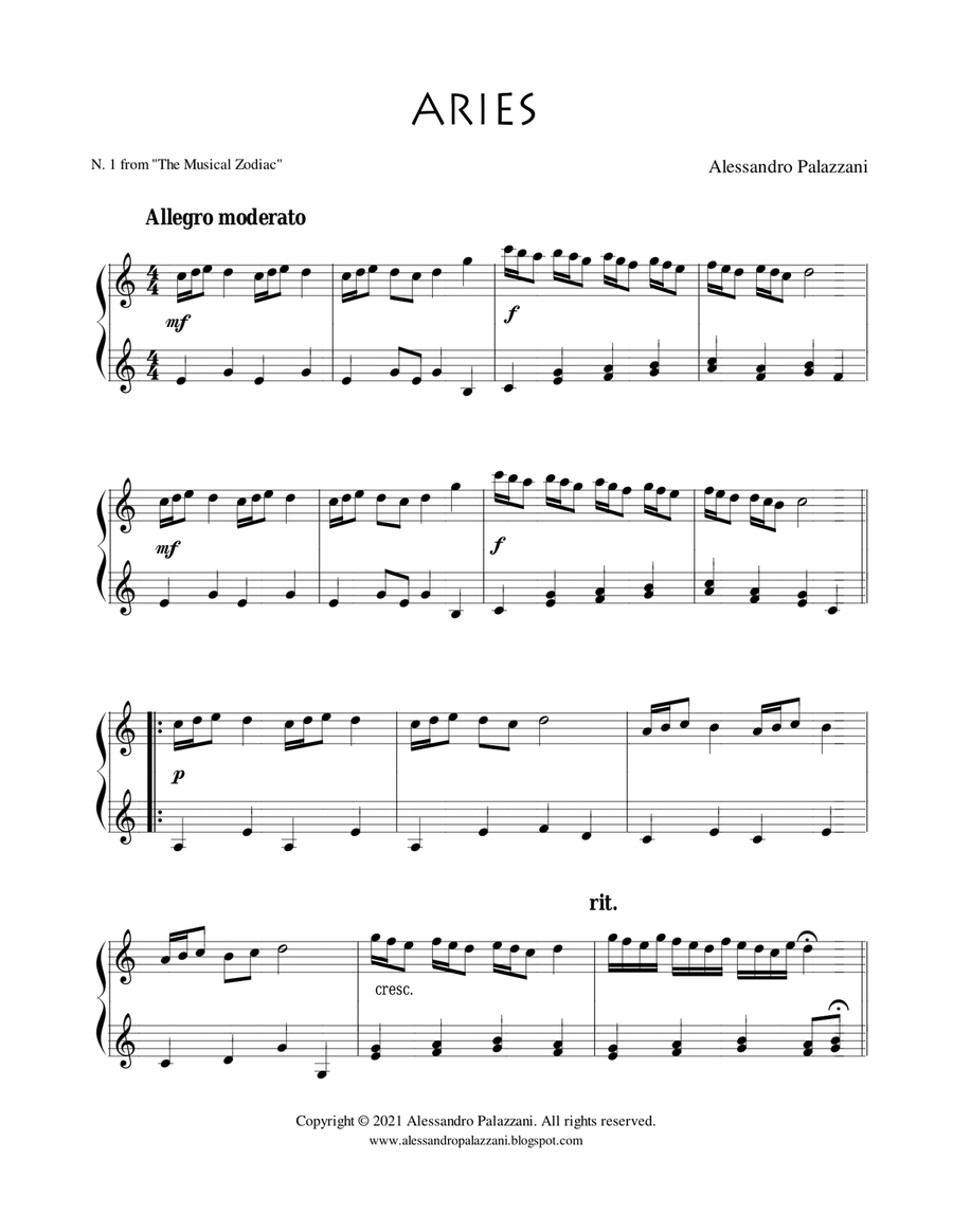 The Musical Zodiac: 12 easy pieces for every harp with 12 coloring illustrations Harp scores gallery preview page 5