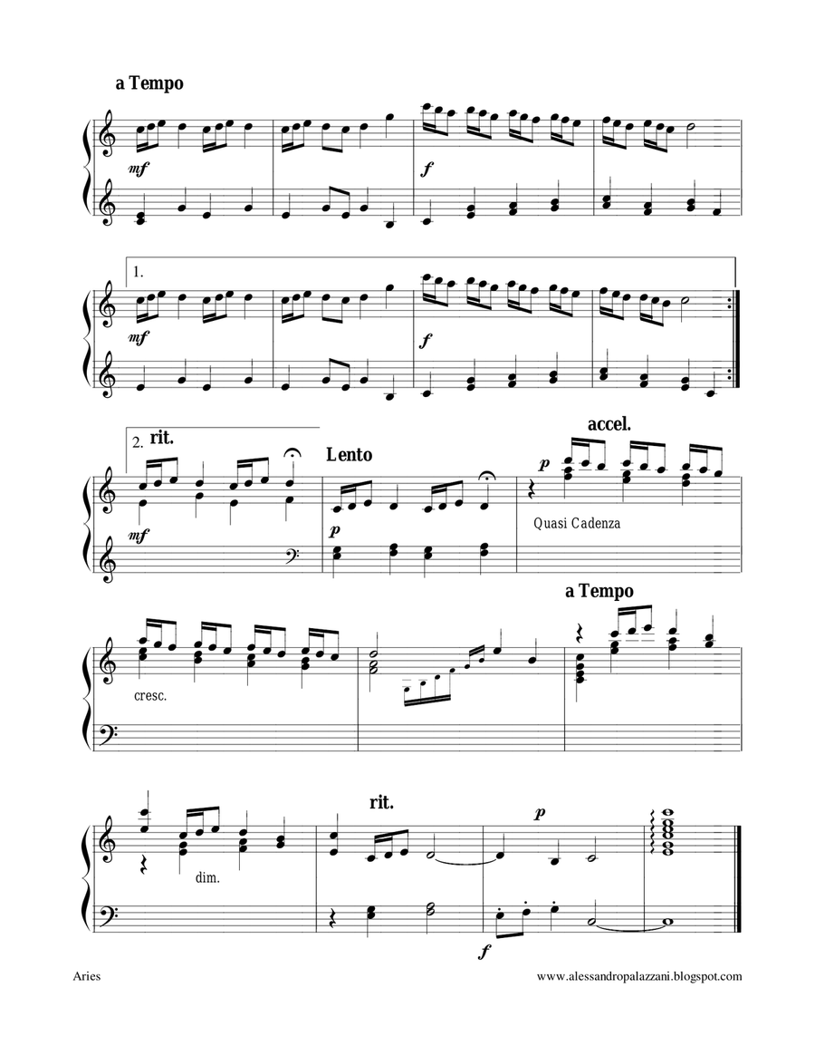 The Musical Zodiac: 12 easy pieces for piano with 12 coloring illustrations Piano Solo scores gallery preview page 6