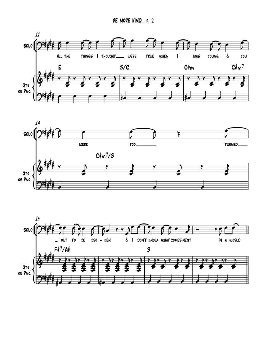 Be More Kind Be More Kind 4-Part scores gallery preview page 2