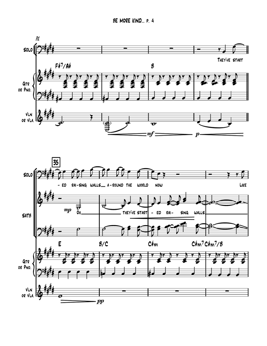 Be More Kind Be More Kind 4-Part scores gallery preview page 4