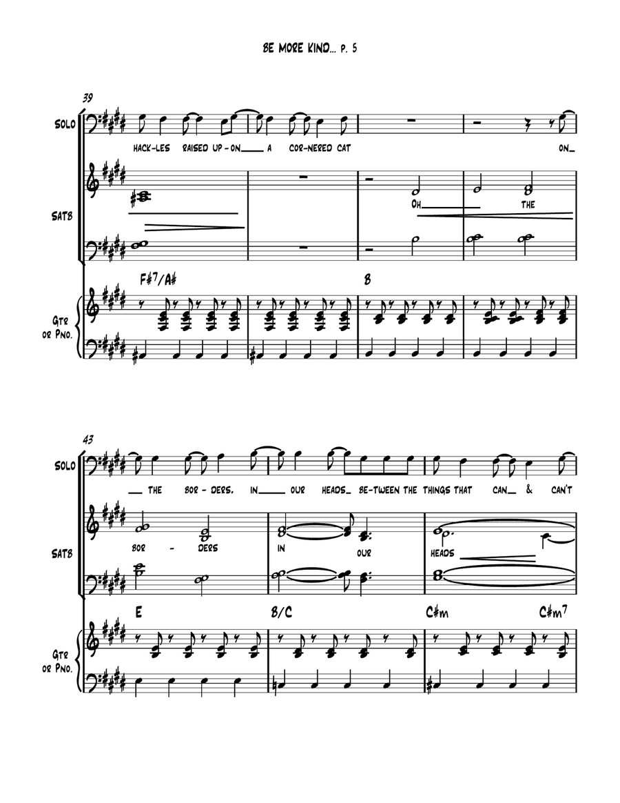 Be More Kind Be More Kind 4-Part scores gallery preview page 5
