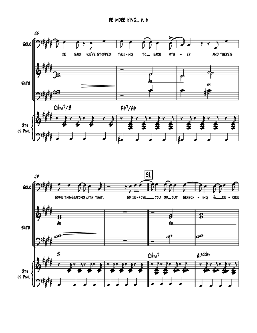 Be More Kind Be More Kind 4-Part scores gallery preview page 6