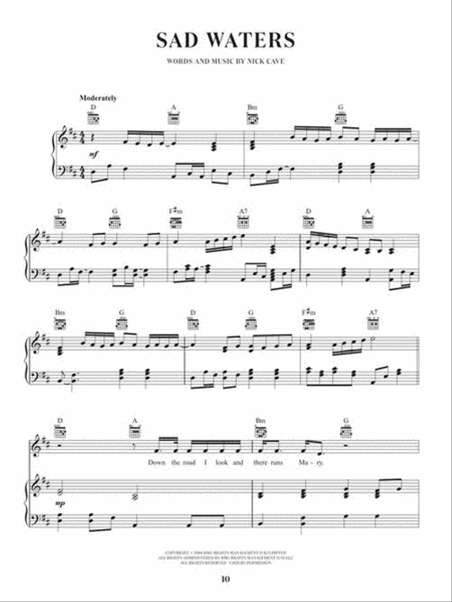 Nick Cave - Idiot Prayer Piano, Vocal, Guitar scores gallery preview page 5