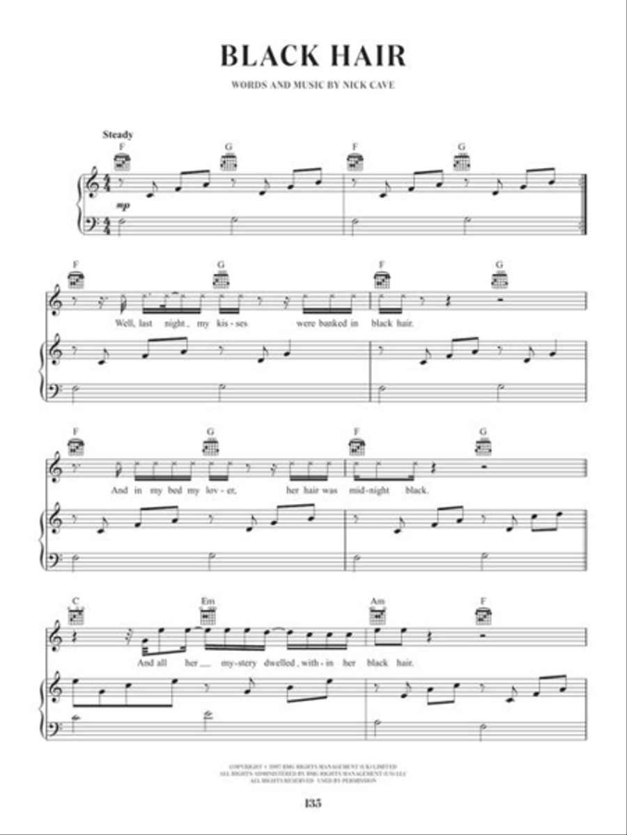 Nick Cave - Idiot Prayer Piano, Vocal, Guitar scores gallery preview page 6