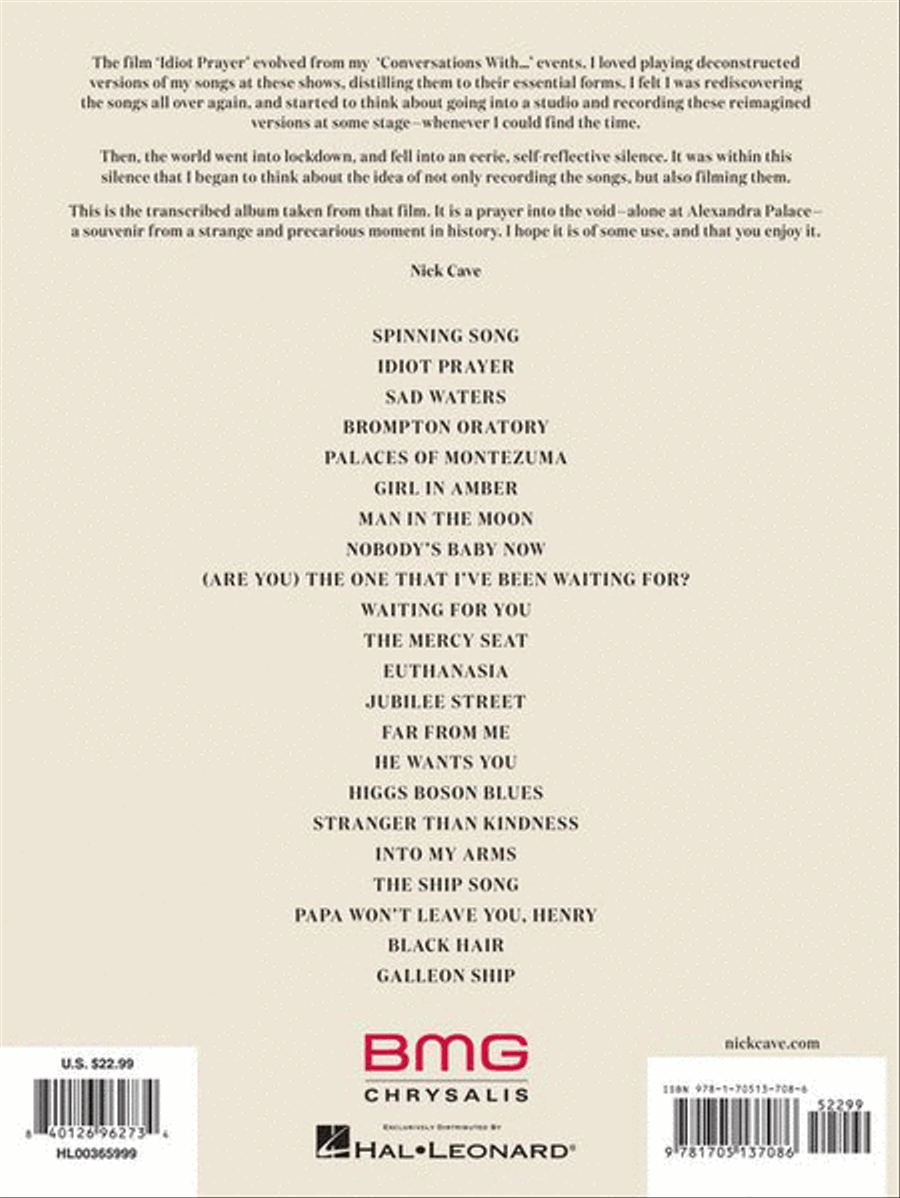 Nick Cave - Idiot Prayer Piano, Vocal, Guitar scores gallery preview page 7
