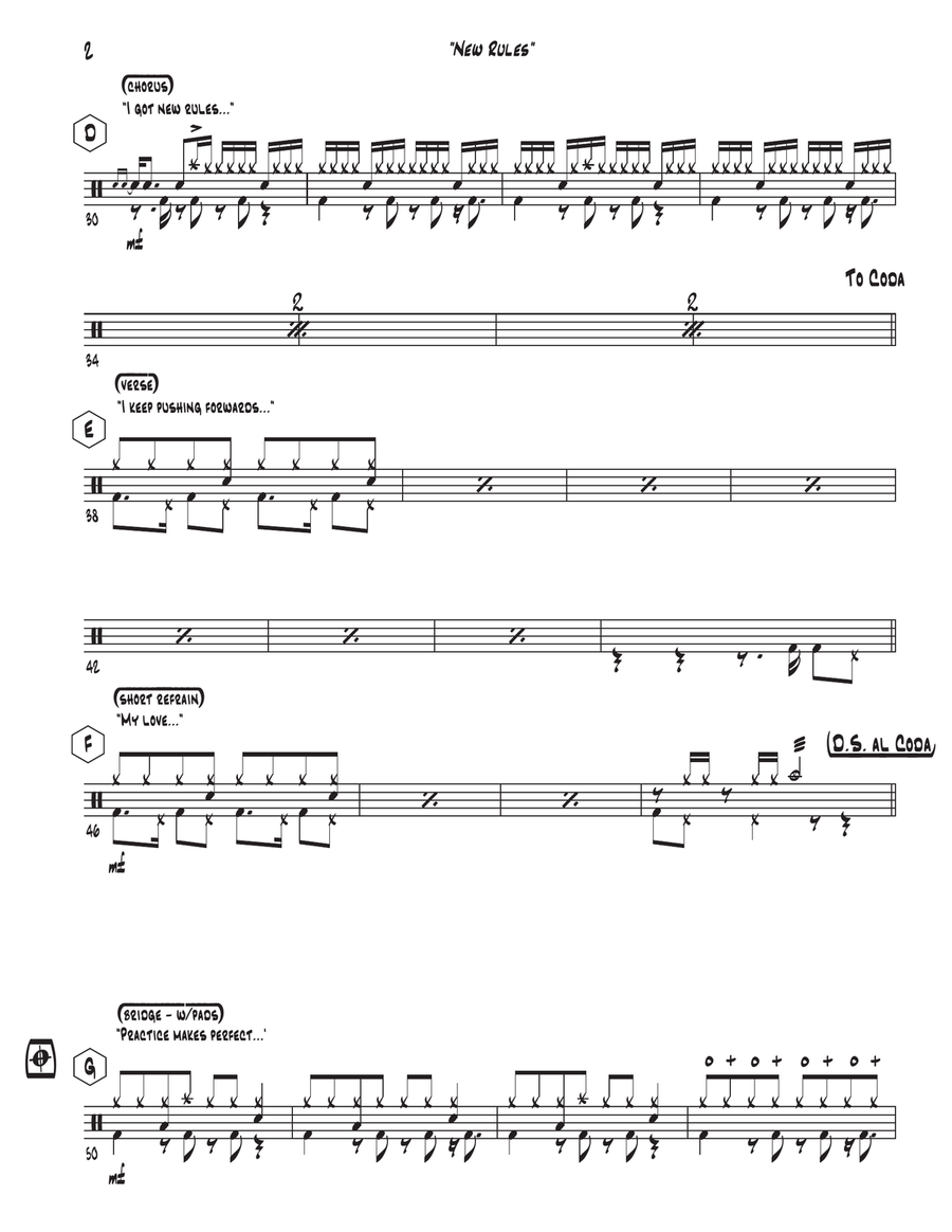 New Rules New Rules Drum Set scores gallery preview page 2
