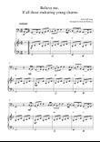 Believe me, If all those endearing young charms (for bassoon solo and piano accompaniment)
