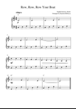 Row, Row, Row Your Boat (for piano solo with chords) mini preview