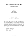 Just a Closer Walk with Thee - Theme and Variations